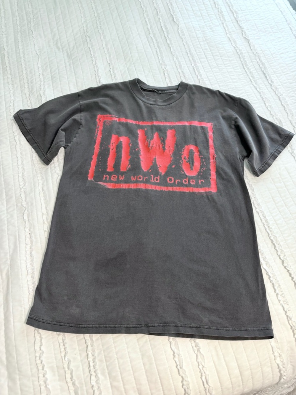 Vintage New World Order Shirt Medium Black 1998 WWF Wrestling 90s Grunge